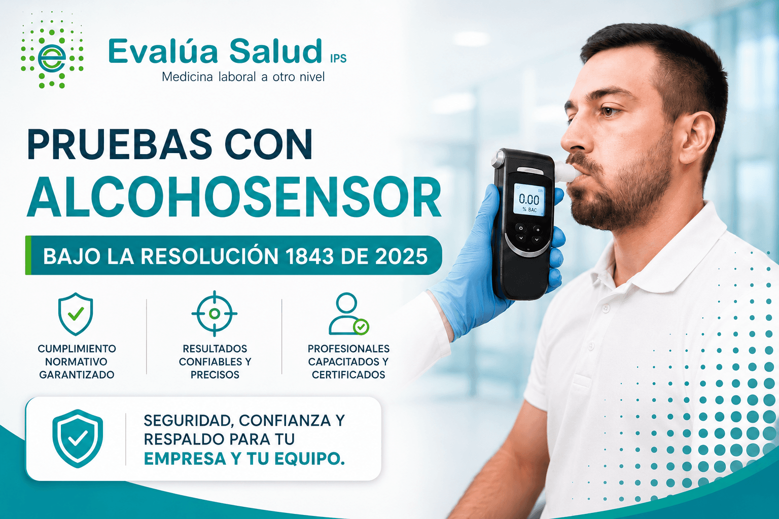 Pruebas con alcosensor de acuerdo con la Resolución 1843 de 2025